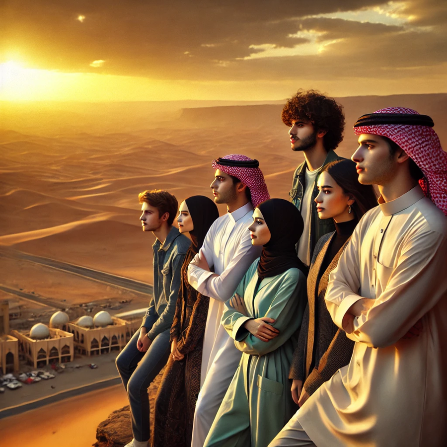 Saudi Gen Z embracing cultural roots and modern opportunities in a transforming society.
