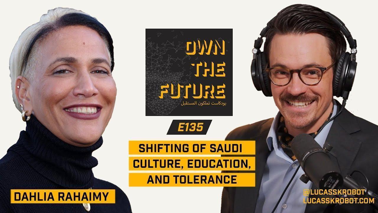 Lucas Skrobot interviewing Dahlia Rahaimy about the transformation of Saudi Arabia's education and culture.