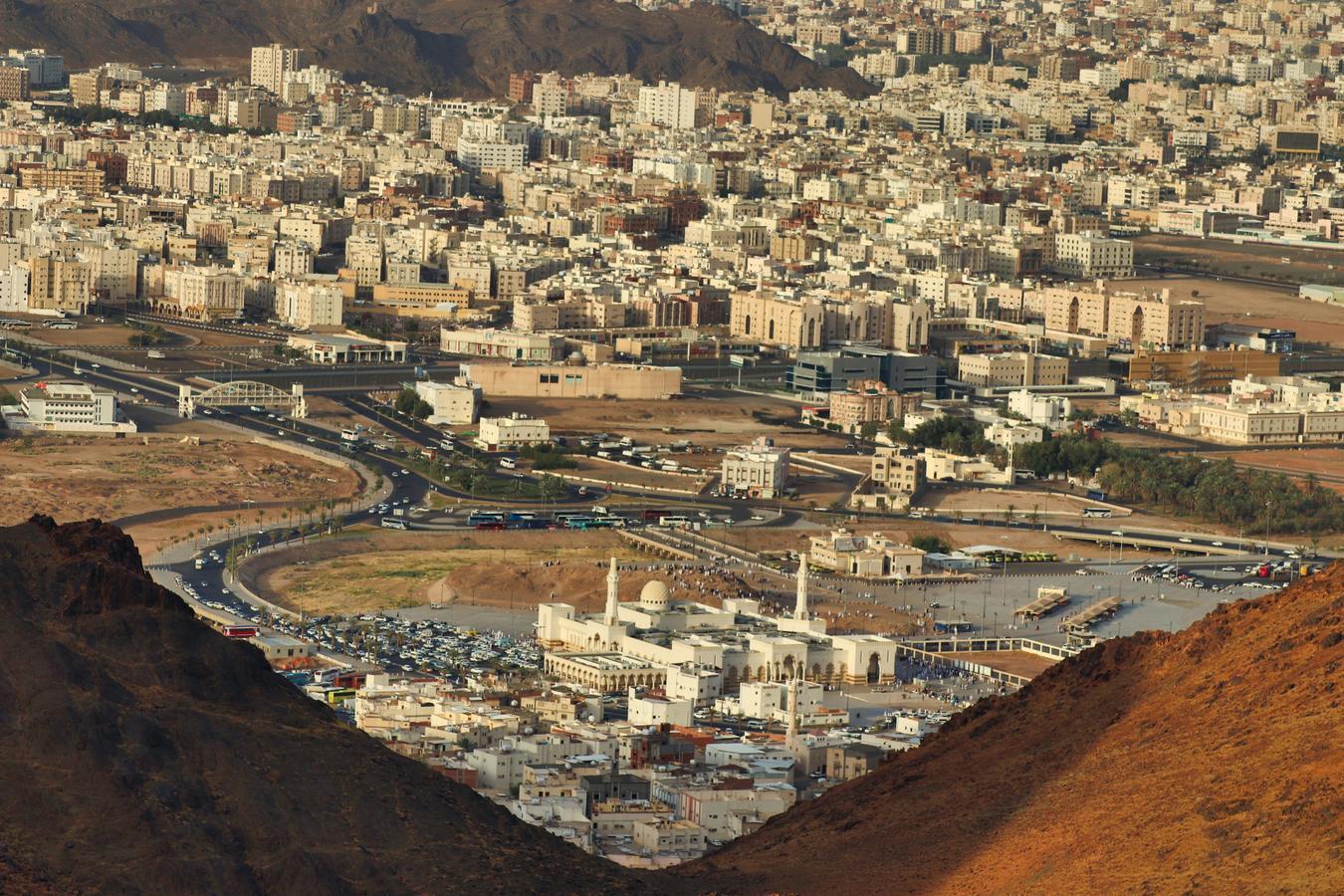 View of Medina in Saudi Arabia, Illustrating how cities developed along livable corridors shaped by geography, water access, and climate.