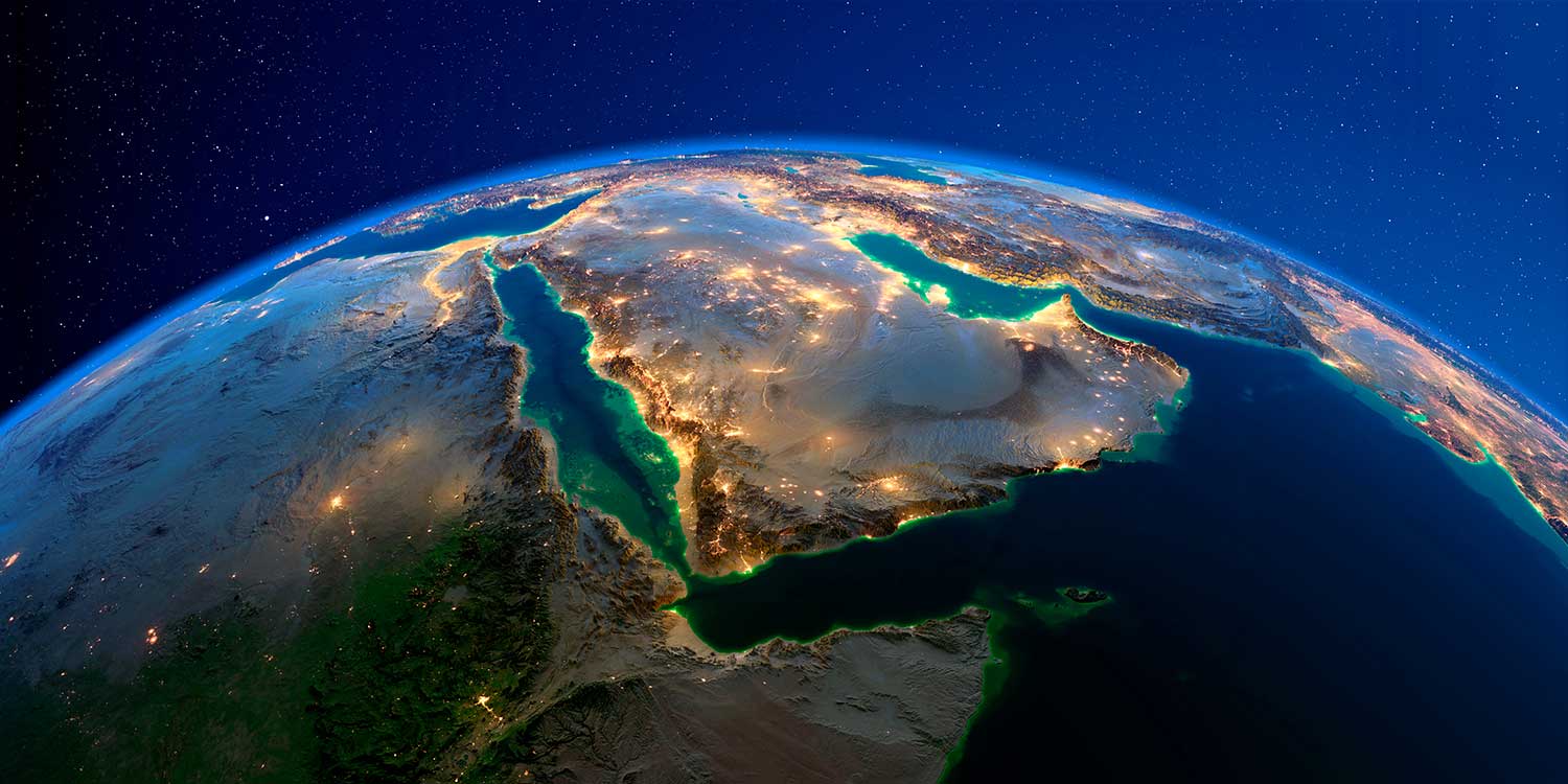 Saudi Arabia from Space (Image source: Shutterstock)