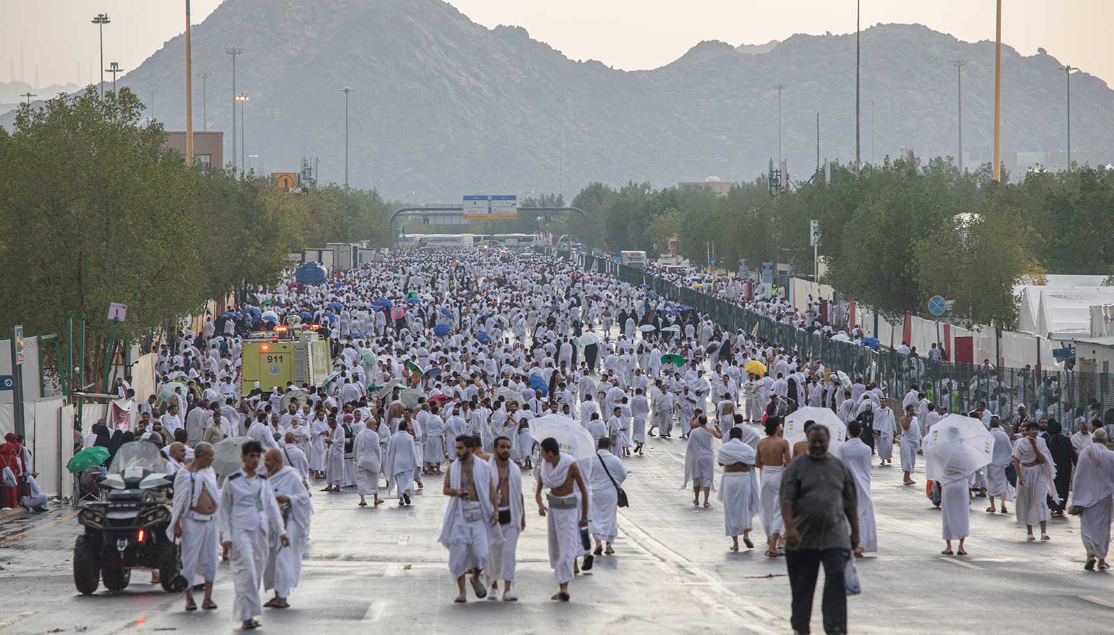 Pilgrims during the Hajj pilgrimage, a profound spiritual journey and one of the largest gatherings in the world, in Makkah, Saudi Arabia. (Source: Shutterstock)